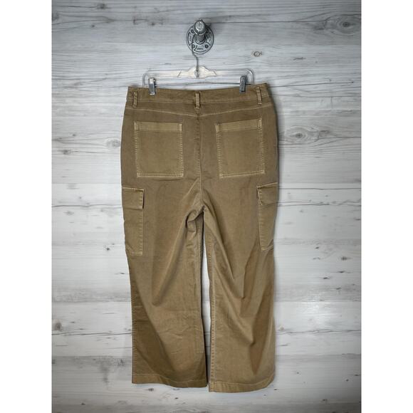 GAP Cargo Pants Womens 14 Khaki Loose Khaki Mojave Regenerative Cotton Casual - Picture 7 of 14
